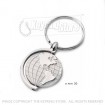 2D Globe Engraved Keyring