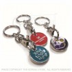 Trolley Coin Promotional Keyrings - Enamel