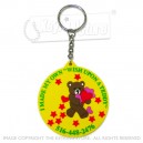 Extra large 2D 'rubber' PVC promotional keyrings