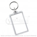 Blank Reopenable Clear Plastic Keyring