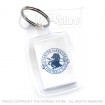 50 PRINTED Rectangle Clear Plastic Keyrings Keychains