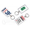 Rectangle Reopenable Clear Plastic Keyrings Keychains