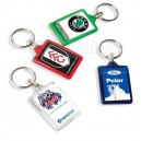 Rectangle Clear Plastic Keyrings Keychains