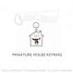 50 PRINTED Printed Small House Plastic Keyrings