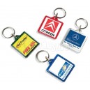 50-100  Square Clear Plastic Keyrings Keychains