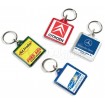 50-100  Square Clear Plastic Keyrings Keychains