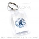 LOW MOQ  Rectangle Clear Plastic Keyrings Keychains