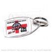 LOW MOQ  Rectangle Clear Plastic Keyrings Keychains