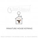 PACK 50 Printed Small House Plastic Keyrings