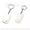 Metal Polished Shapes Engraved Keyring